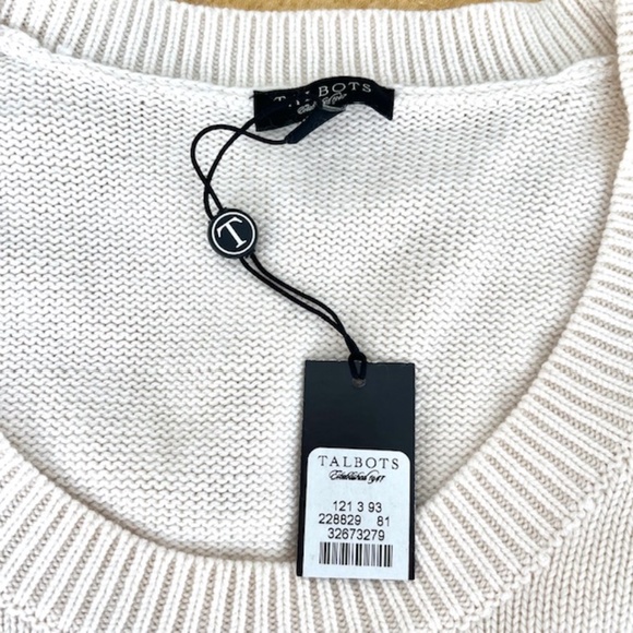 Talbots Bateau Neck Sweater Ivory Angora Rabbit Blend NWT - Picture 5 of 6